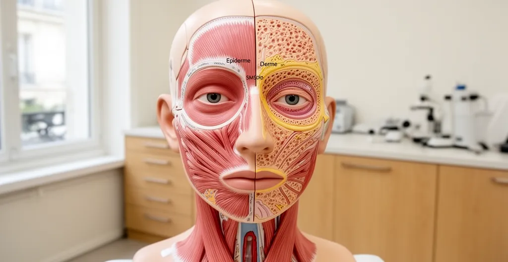Illustration anatomique du SMAS dans le vieillissement facial
